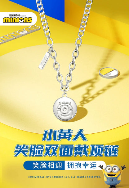 Minions Smiley Face Titanium Steel Necklace