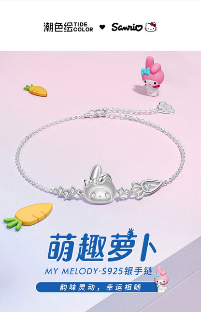 My Melody Carrot 925 Sterling Silver Bracelet