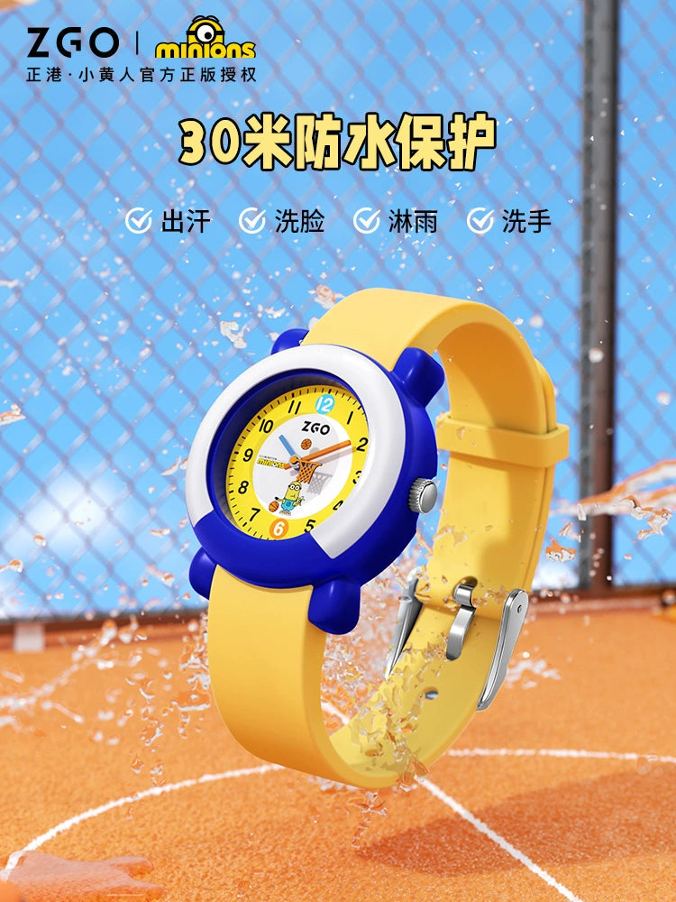 Minions Basketball Children's Sports Watch 30M Waterproof