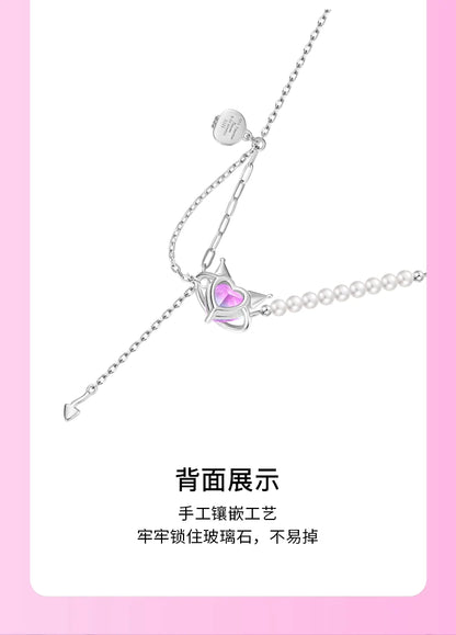 Kuromi Purple Heart 925 Sterling Silver Necklace