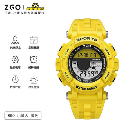 Minions Sports Watch 50M Waterproof Glow in the Dark