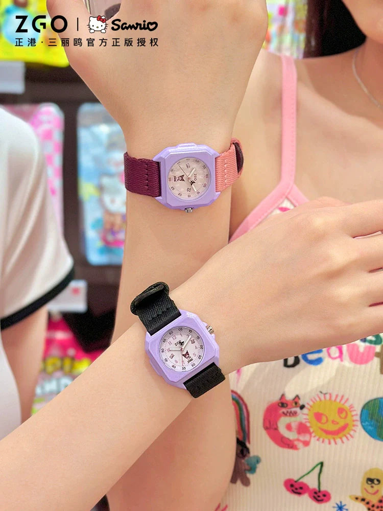 Kuromi Purple Stainless Steel Quartz Watch 30M Waterproof