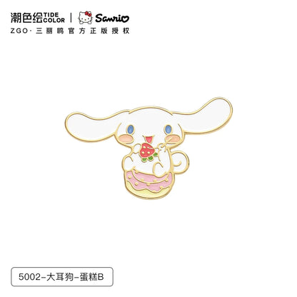 Sanrio Characters Cinnamoroll/Hello Kitty/My Melody Colored Metal Brooch