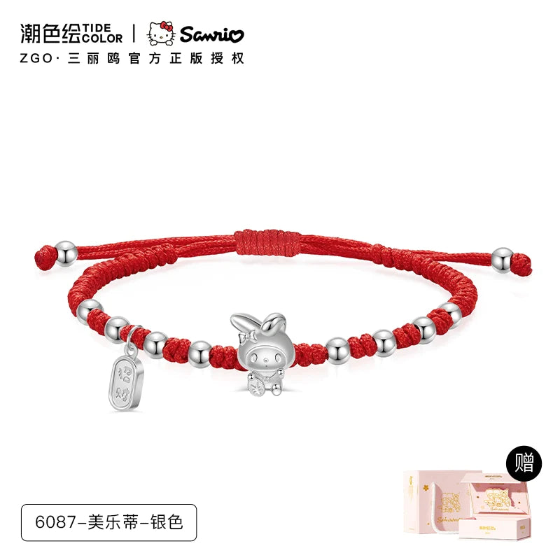 My Melody Fortune & Peace 925 Sterling Silver Red Wrist String