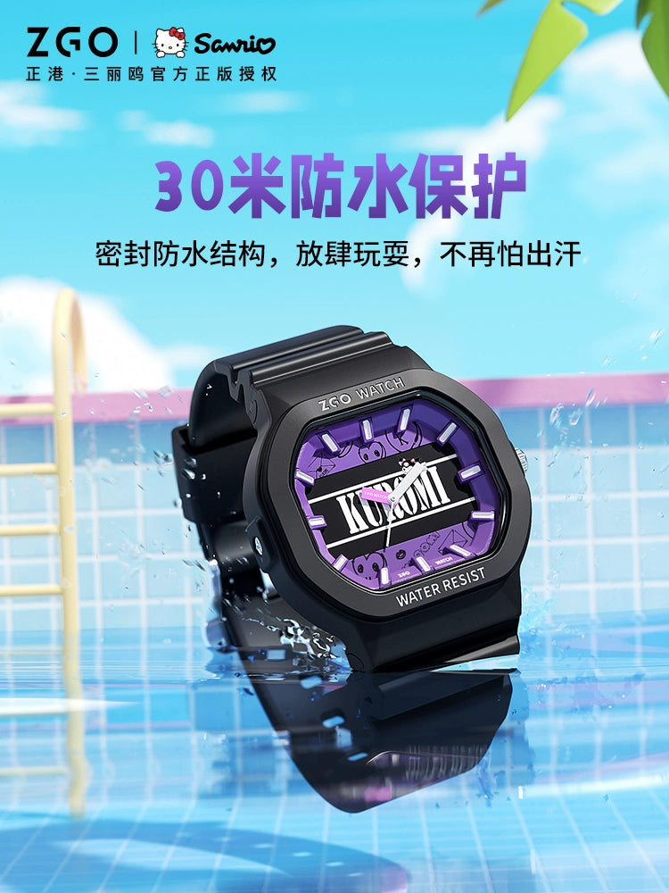 Kuromi Quartz Sports Watch 30M Waterproof Glow in the Dark