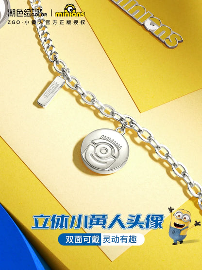 Minions Smiley Face Titanium Steel Necklace