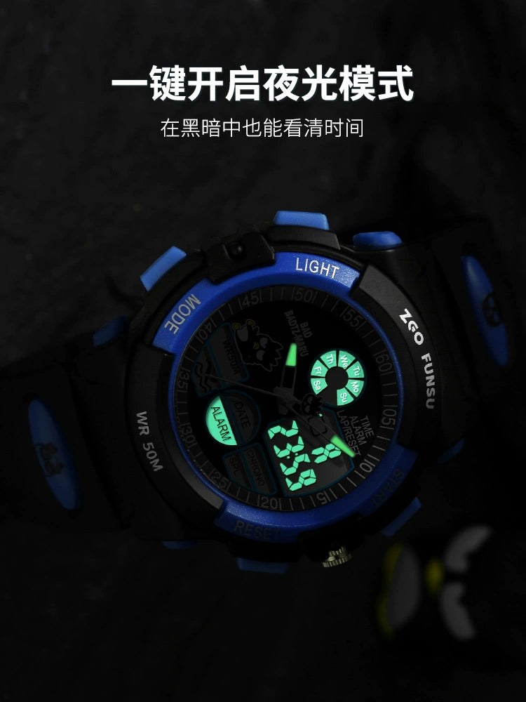 Bad Badtz-Maru Sports Watch 50M Waterproof Glow in the Dark