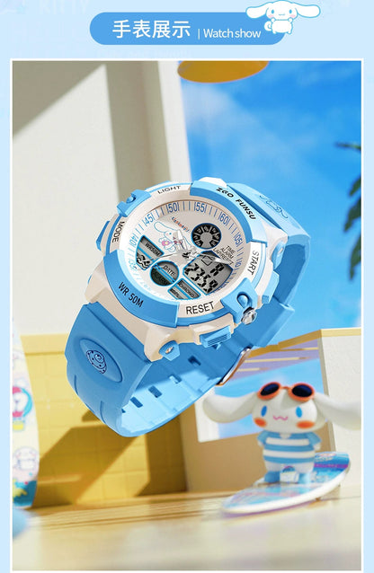 Cinnamoroll/My Melody Children's Sports Watch 50M Waterproof Glow in the Dark