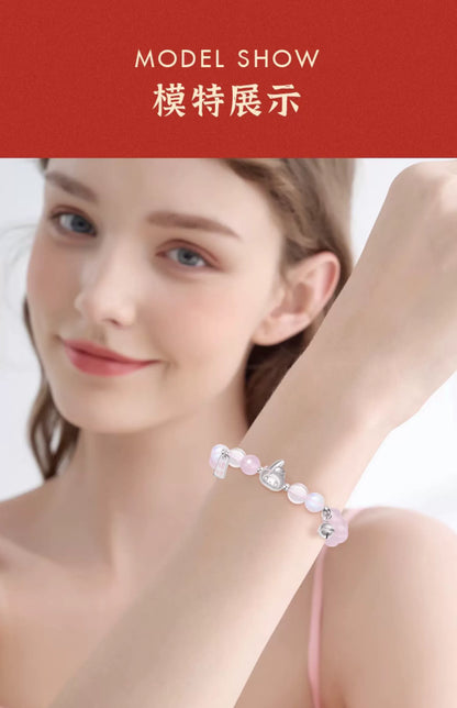 My Melody Lucky Bell Crystal 925 Sterling Silver Bracelet