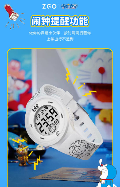 Doraemon Multi-Function Sports Watch 50M Waterproof Glow in the Dark