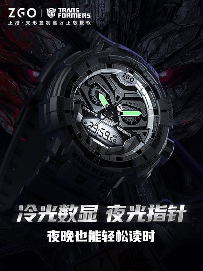 Transformers Megatron Sports Watch Stainless 50M Waterproof Glow in the Dark