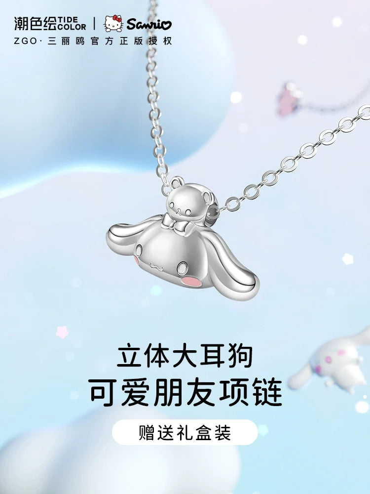 Cinnamoroll with Friend 925 Sterling Silver Necklace