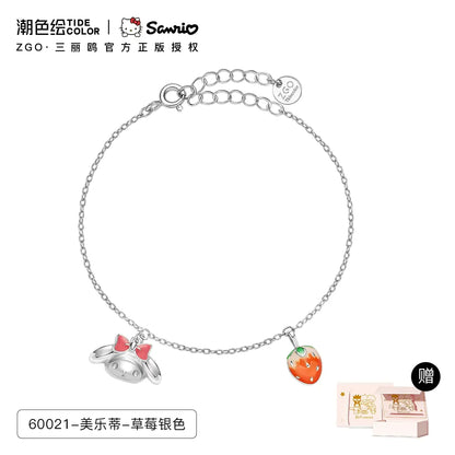 My Melody Strawberry 925 Sterling Silver Bracelet