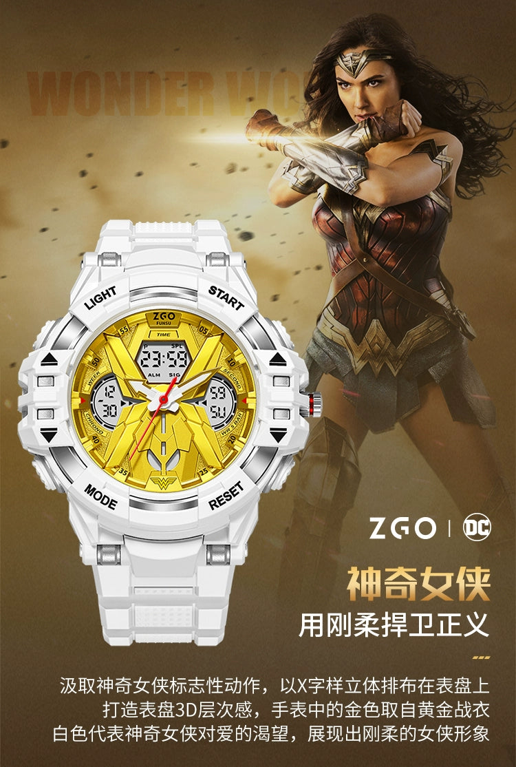 Wonder Woman/Superman/Batman Sports Watch 50M Waterproof Glow in the Dark