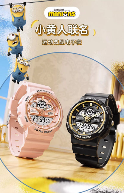 Minions Sport Electric Watch 50M Waterproof Glow in the Dark