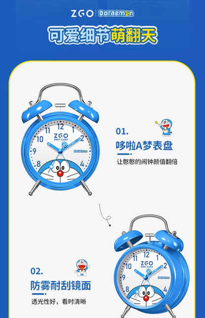 Doraemon Blue/Pink Children's Alarm Clock with Backlight