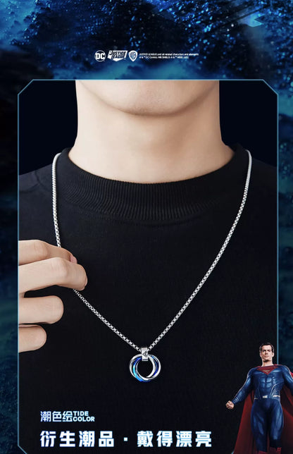 Justice League 3-Rings Titanium Steel Necklace