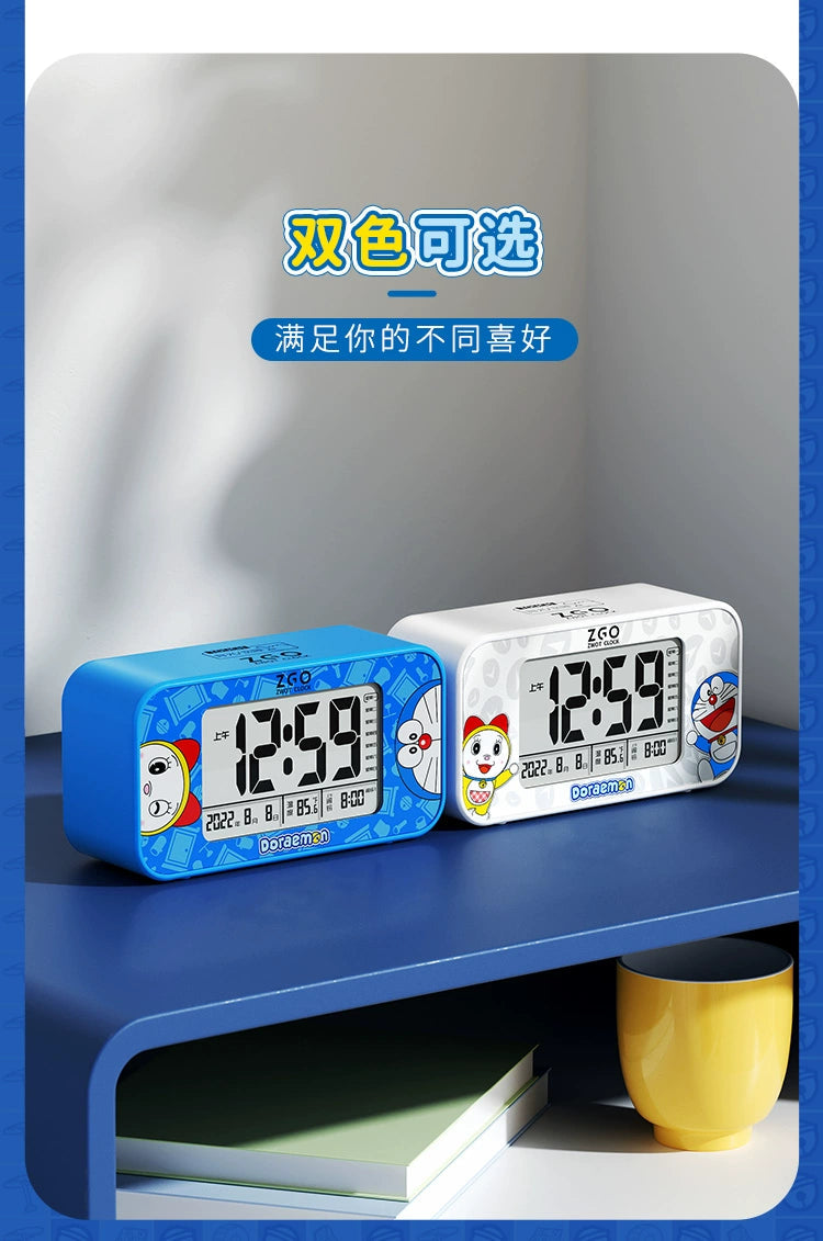 Doraemon Digital Alarm Clock Musical Tone Weekday/Weekend Modes Snooze Smart Backlight