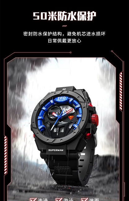 Superman/Batman Sports Watch 50M Waterproof Glow in the Dark