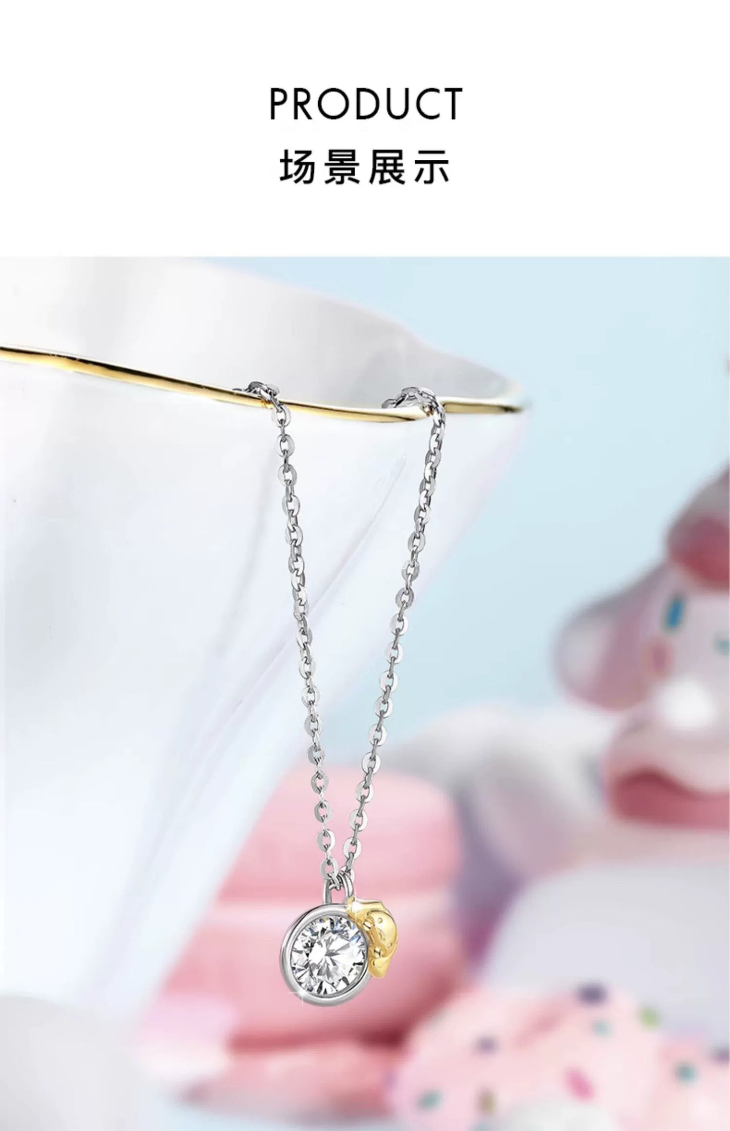 Cinnamoroll Lifetime Love Zircon 925 Sterling Silver Necklace