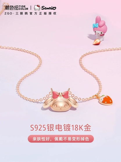 My Melody Strawberry 925 Sterling Silver Necklace