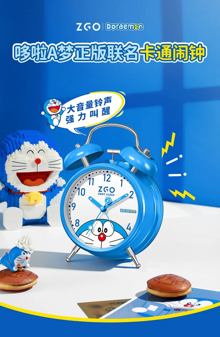 Doraemon Blue/Pink Children's Alarm Clock with Backlight