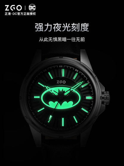 Batman Stainless Steel Men's Quartz Watch 50M Waterproof Glow in the Dark