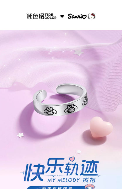 My Melody Plain 925 Sterling Silver Open Ring