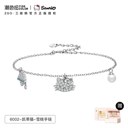 Hello Kitty Afternoon Tea Series 925 Sterling Silver Bracelet