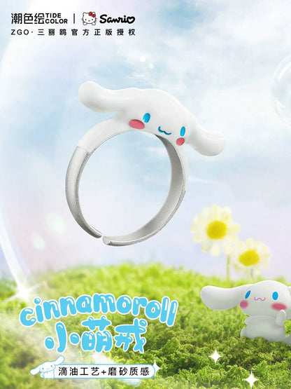 Cinnamoroll Smiley Face Copper Open Ring