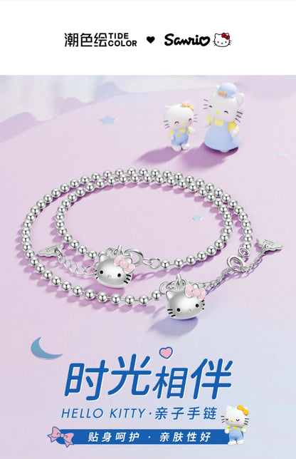 Hello Kitty Mom & Baby 925 Sterling Silver Bracelets