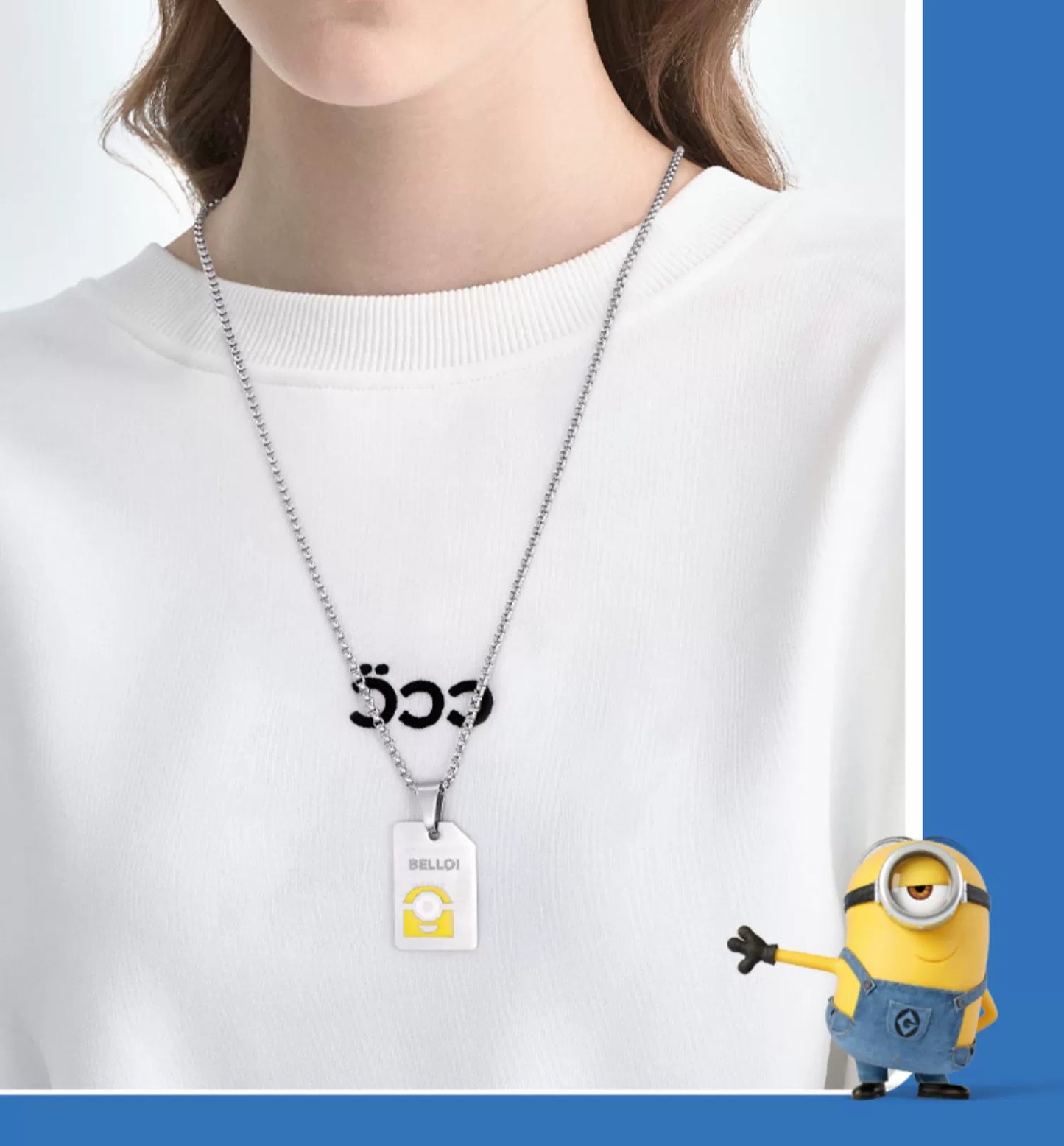 Minions Fashion Titanium Steel Men's Necklace