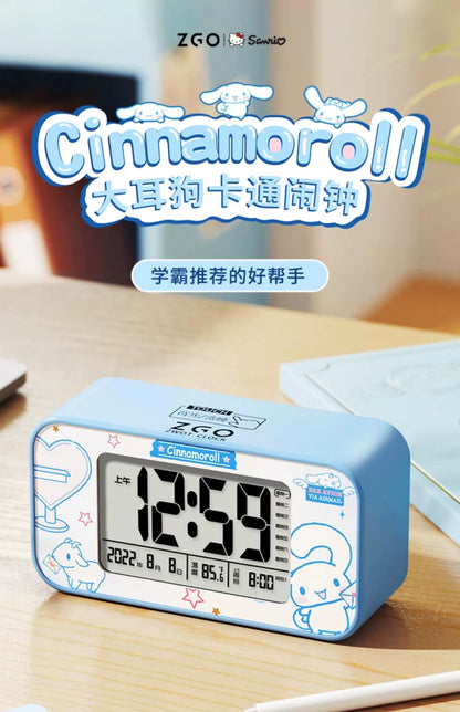 Sanrio Characters Cinnamoroll/Hello Kitty/My Melody/Badtz-Maru Digital Alarm Clock