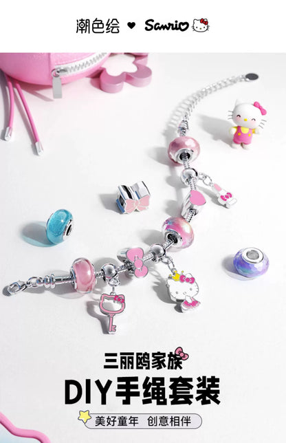 Sanrio Characters (Kuromi Cinnamoroll My Melody Hello Kitty) 4 Bracelets DIY kit