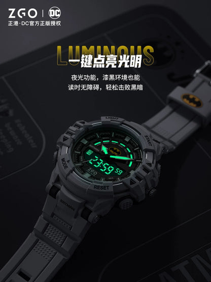 Batman/Superman Sports Electric Watch 50M Waterproof Glow in the Dark