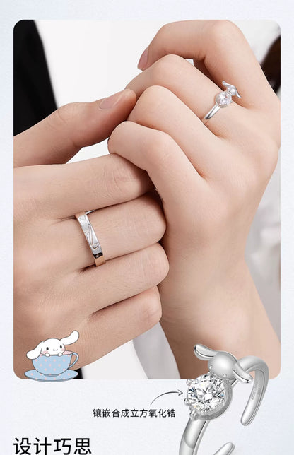 Cinnamoroll Eternal Love 925 Sterling Silver Couples' Rings