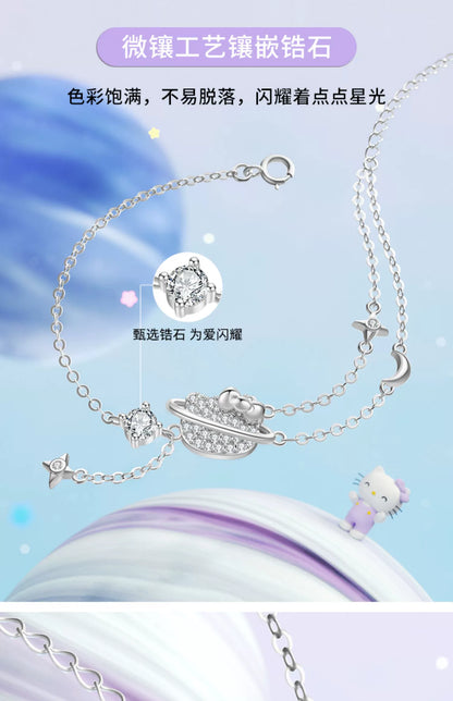 Hello Kitty Space Travel 925 Sterling Silver Bracelet