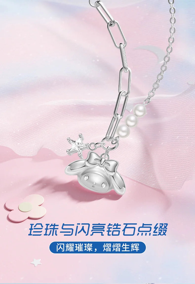 My Melody Wishing Star Pearl 925 Sterling Silver Necklace