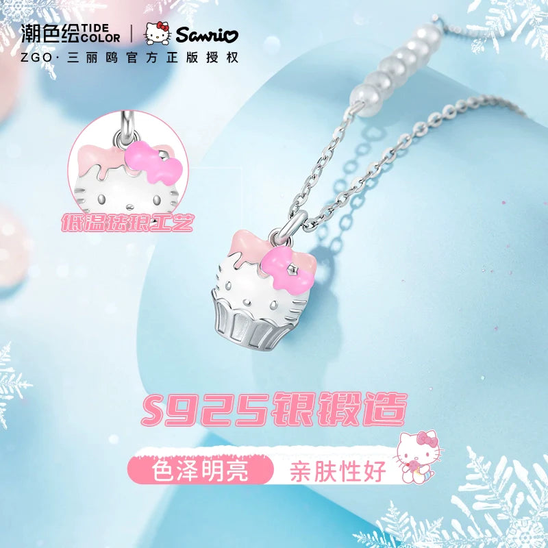 Hello Kitty Icecream 925 Sterling Silver Necklace