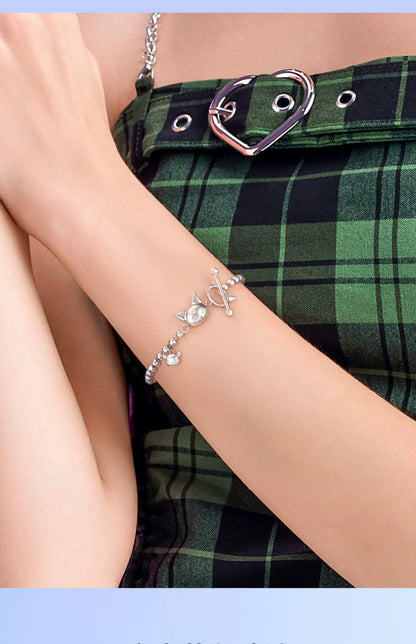 Kuromi & Baku 925 Sterling Silver Bracelet