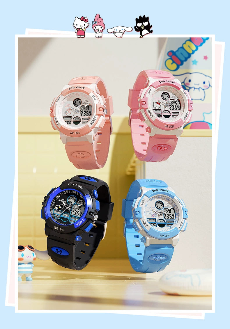 Cinnamoroll/My Melody Children's Sports Watch 50M Waterproof Glow in the Dark