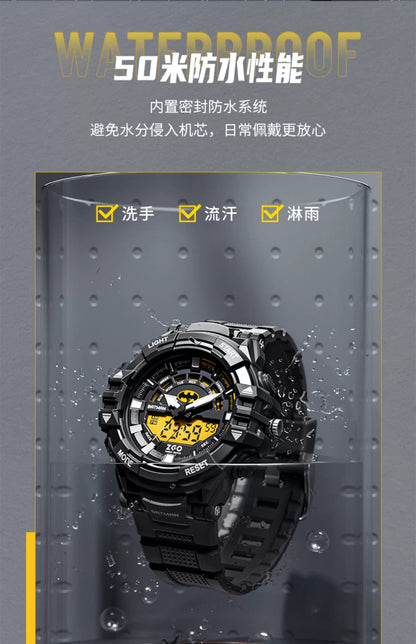 Batman/Superman Sports Electric Watch 50M Waterproof Glow in the Dark