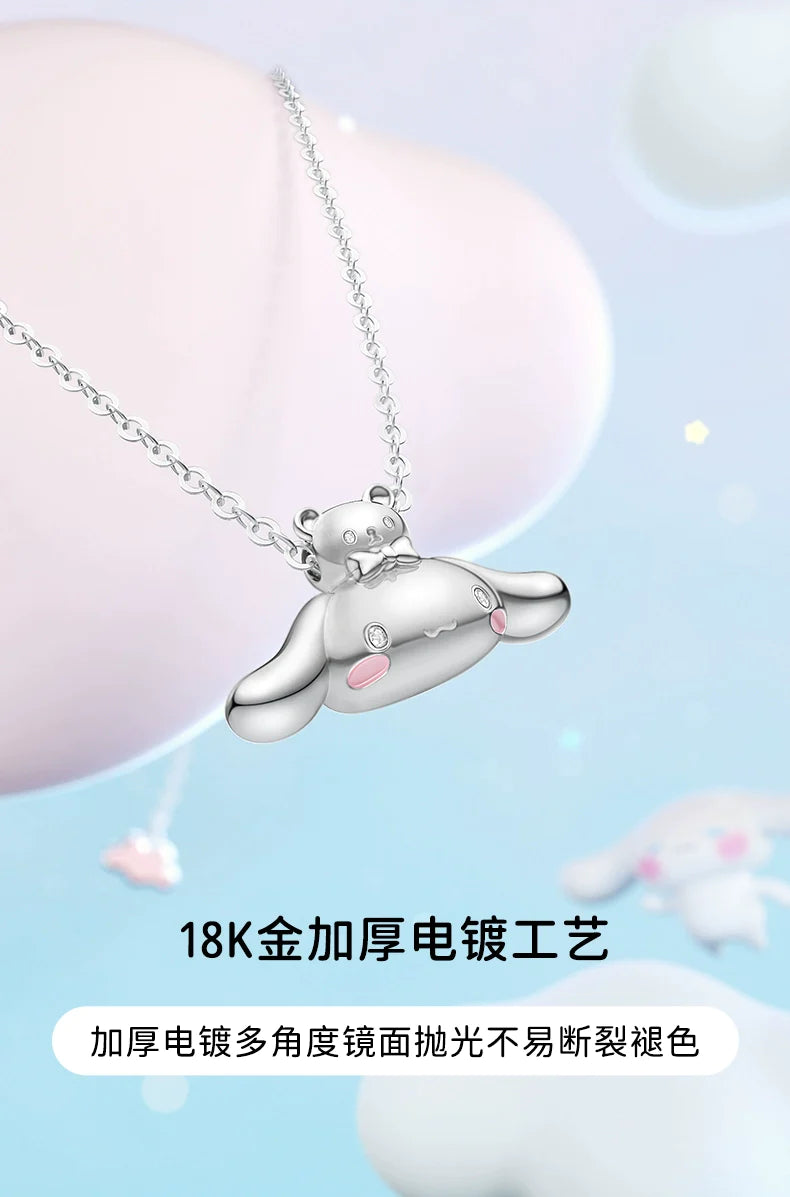 Cinnamoroll with Friend 925 Sterling Silver Necklace