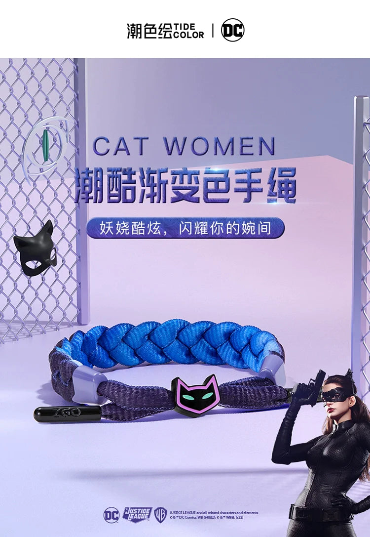 Catwoman Gradient Blue Adjustable Wrist String Bracelet