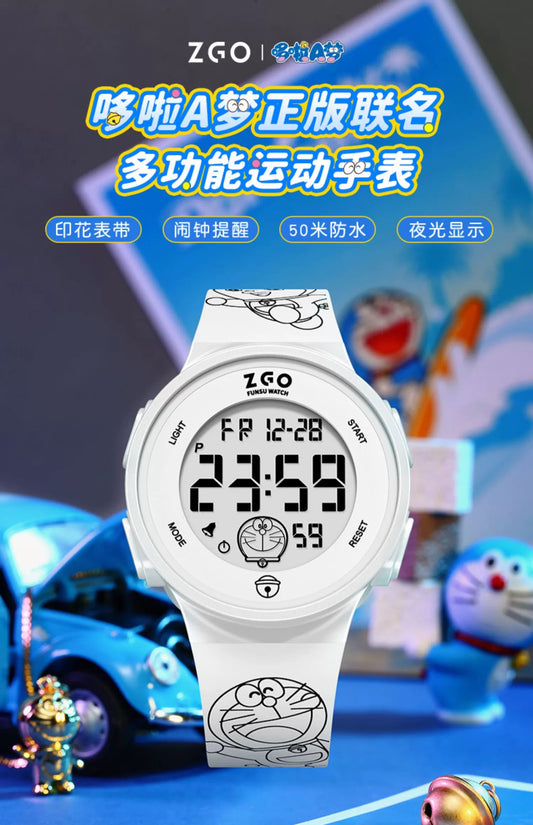 Doraemon Multi-Function Sports Watch 50M Waterproof Glow in the Dark