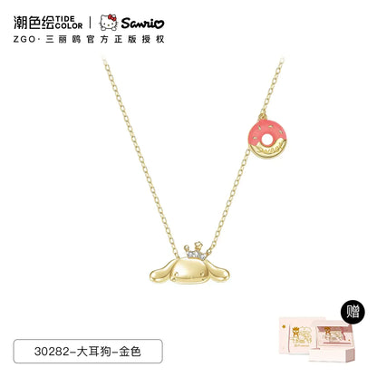 Cinnamoroll Doughnut 925 Sterling Silver Necklace