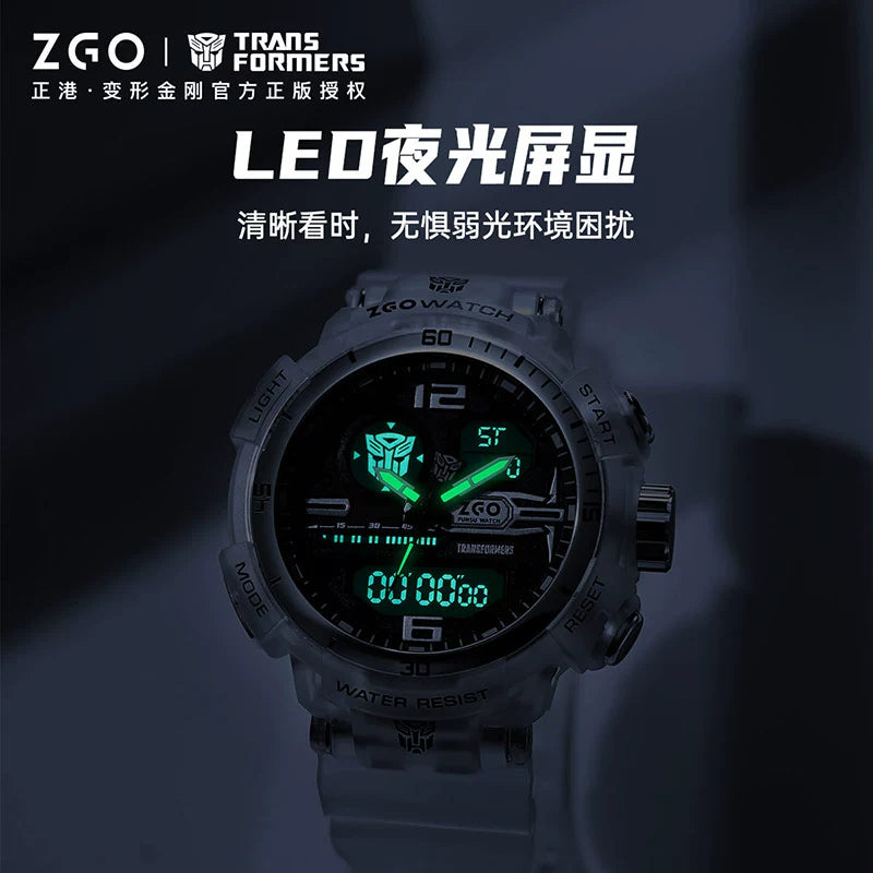 Transformers Men's Sports Watch 50M Waterproof Glow in the Dark