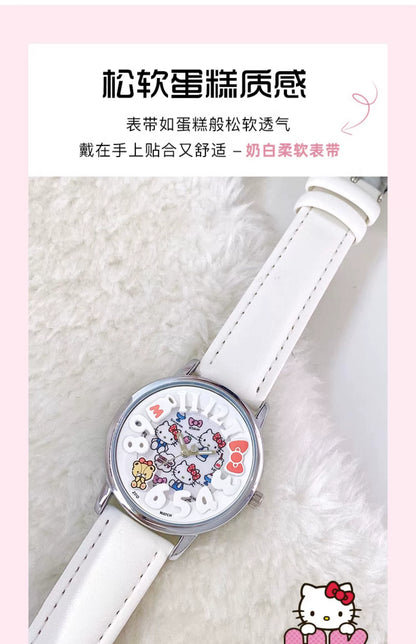 Hello Kitty Afternoon Tea Quartz Watch 30 Meter Waterproof Glow in the Dark