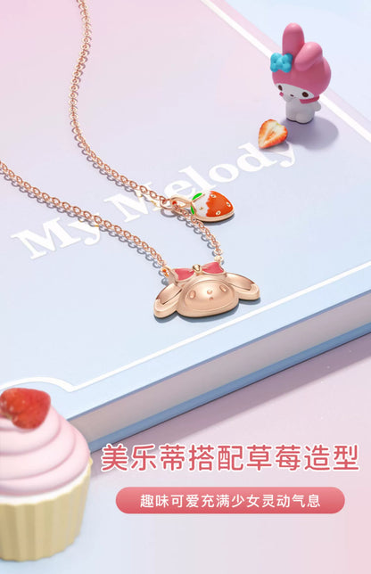 My Melody Strawberry 925 Sterling Silver Necklace