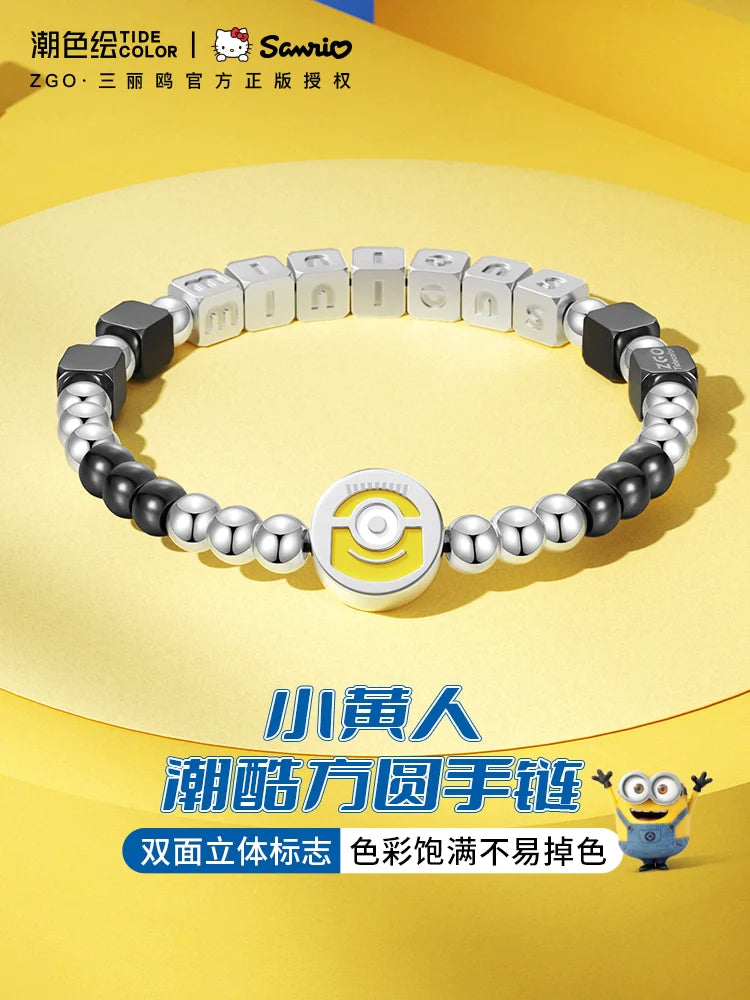 Minions Square & Round Titanium Steel Bracelet